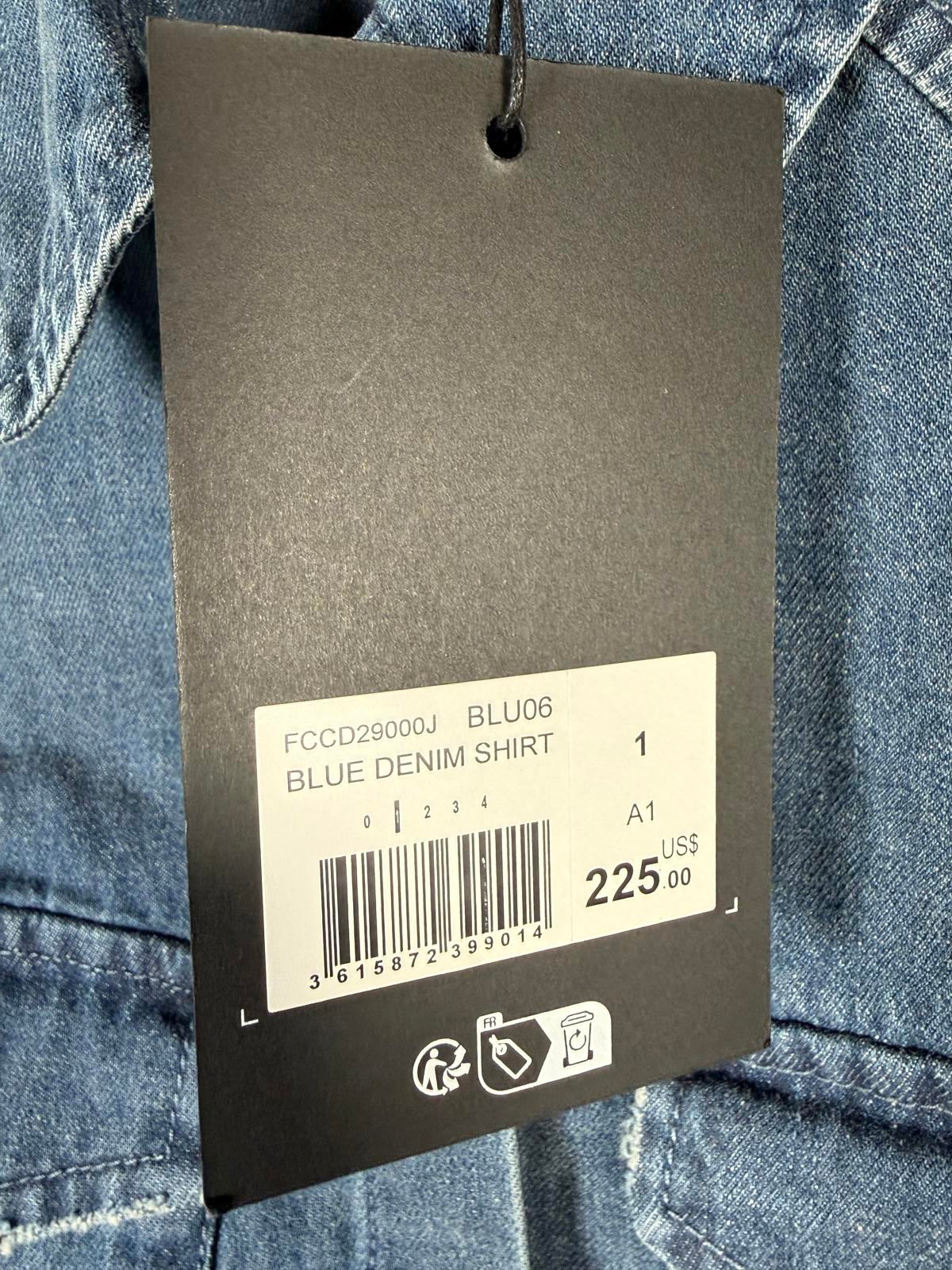 NWT The Kooples NWT Sleeveless Denim Shirt Blue Slim Fit Size 1 / US XS - Small