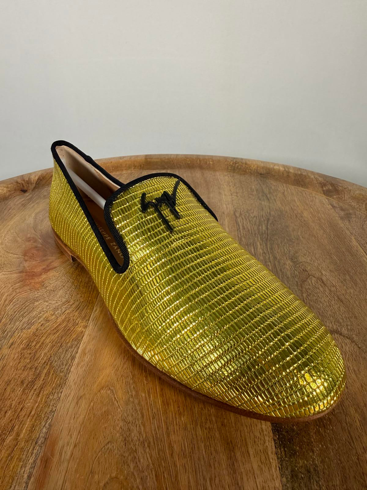 Giuseppe Zanotti Gold Tetra Trend Loafers Slip-On EU 34 (US 4) Luxury Flats NWB