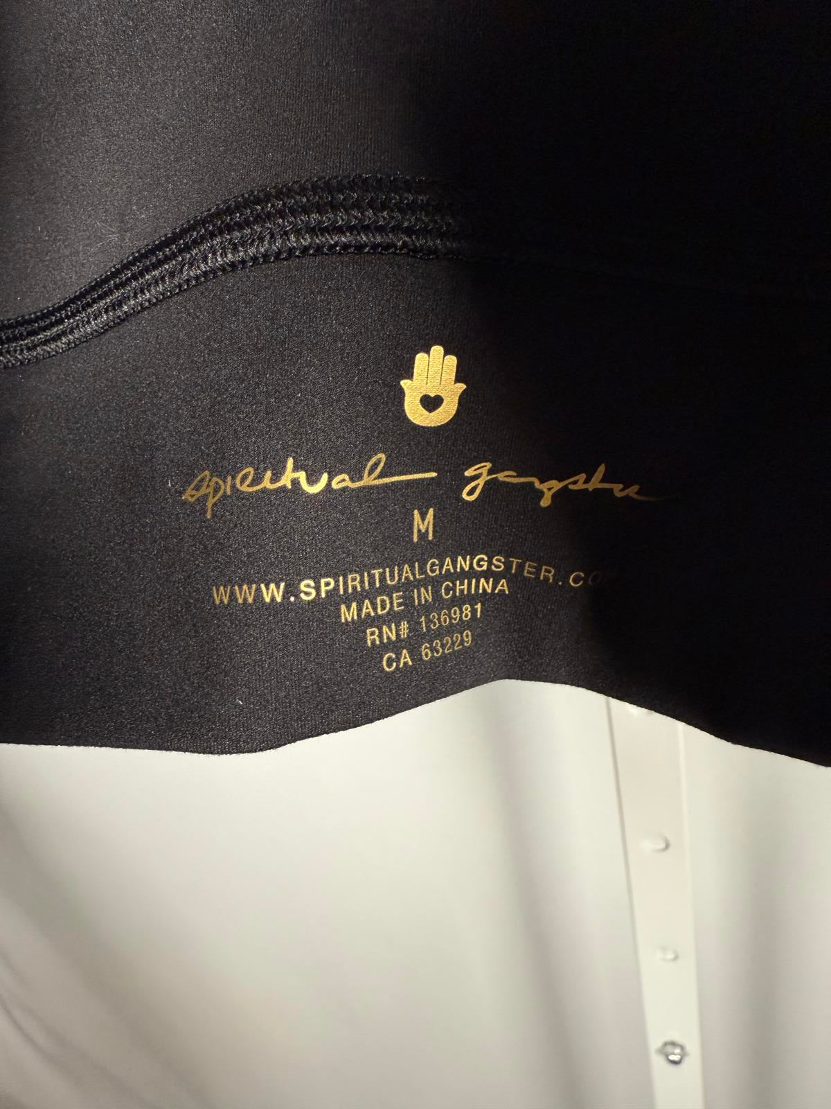 NWT Spiritual Gangster Salem Longline Sports Bra Black Size Medium