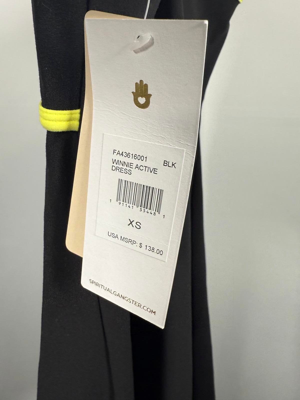 NWT Spiritual Gangster Winnie Active Dress Black Size XS