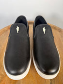 Neil Barrett Black Leather Slip-On Sneakers Unisex EU 38 NWB