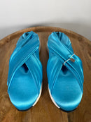 Casadei Satin Stretch Slip-On Women's Sneakers Blue Size US 6 EU 36 NWB $600