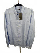 The Kooples Mens Blue And White Striped Long Sleeve Shirt - M NWT 235 MRSP