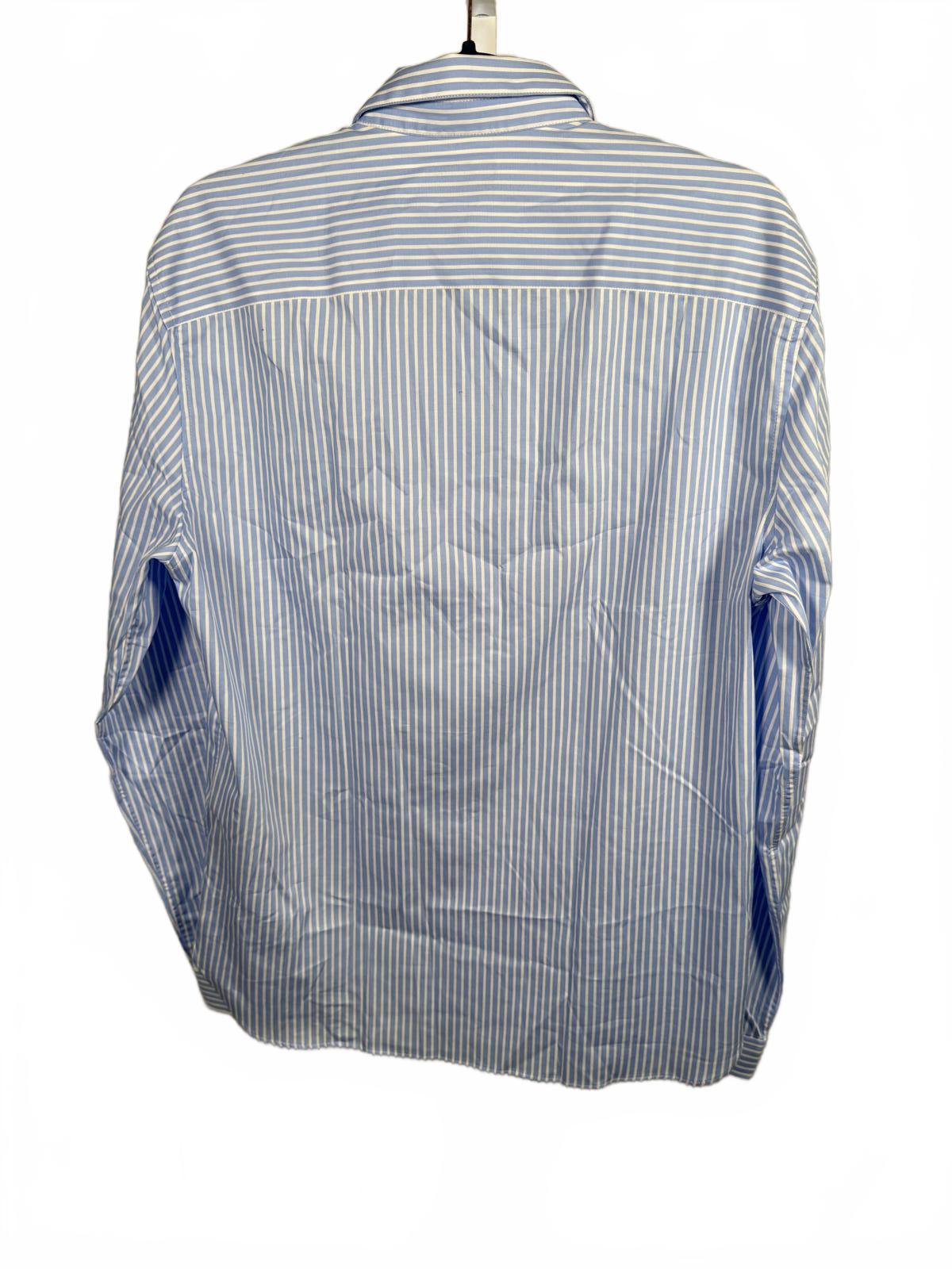 The Kooples Mens Blue And White Striped Long Sleeve Shirt - M NWT 235 MRSP