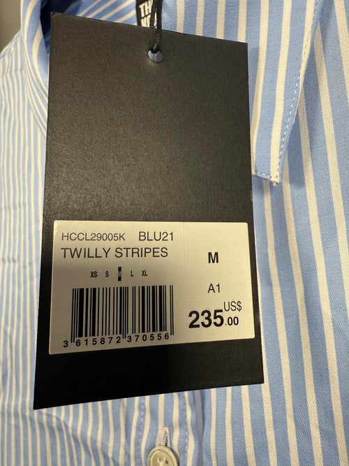 The Kooples Mens Blue And White Striped Long Sleeve Shirt - M NWT 235 MRSP