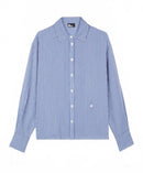 The Kooples Mens Blue And White Striped Long Sleeve Shirt - M NWT 235 MRSP