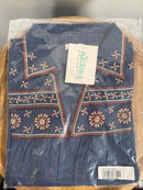 NWT Guadalupe Ellie Floral Denim Mini Dress Blue Size Small