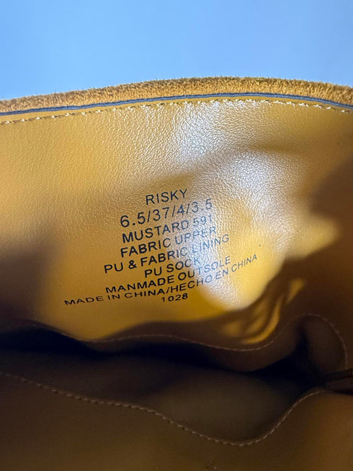 Steve Madden Risky Mustard Suede Below-the-Knee Boots Women’s Size 6.5 NWB