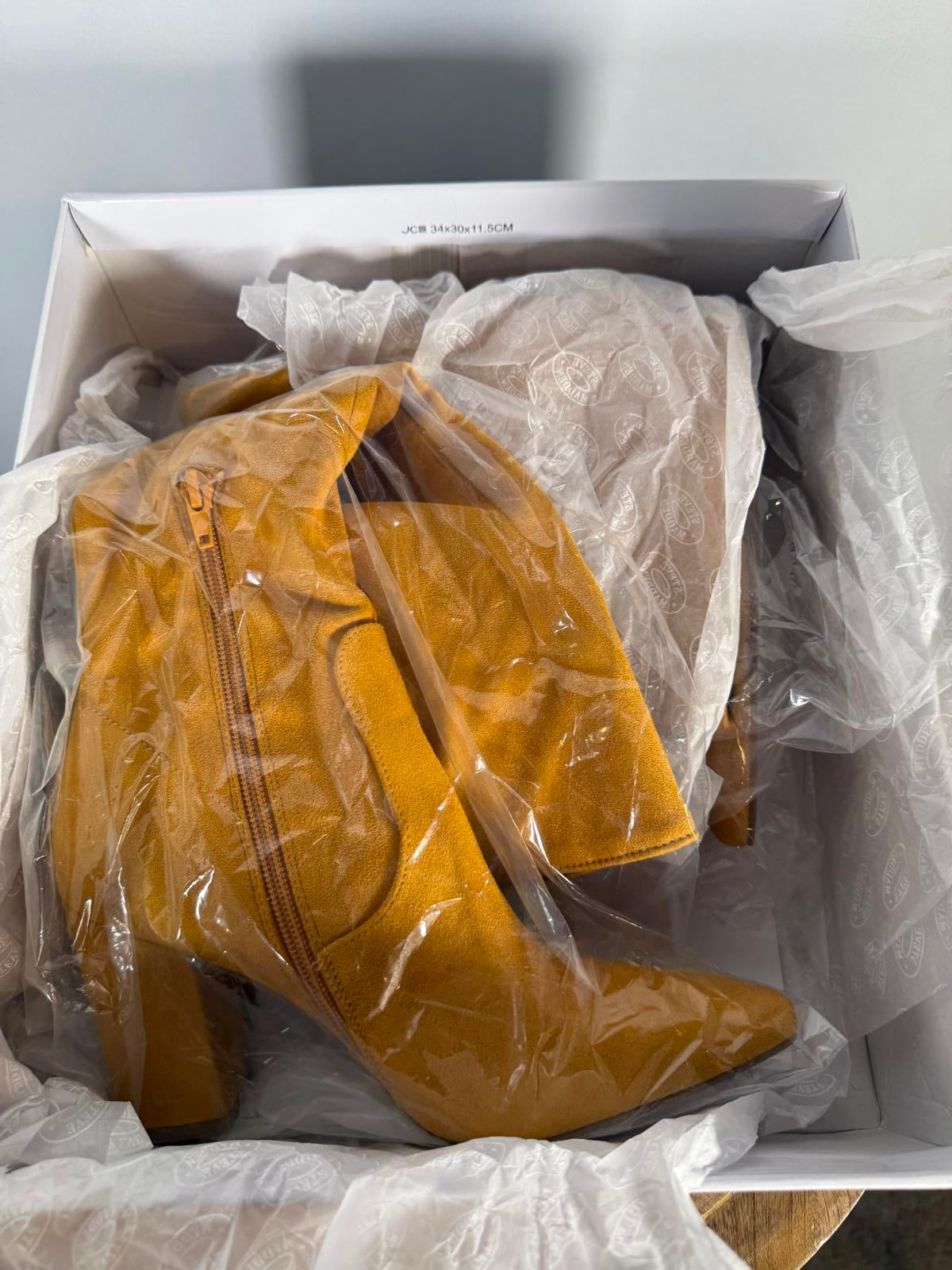 Steve Madden Risky Mustard Suede Below-the-Knee Boots Women’s Size 6.5 NWB