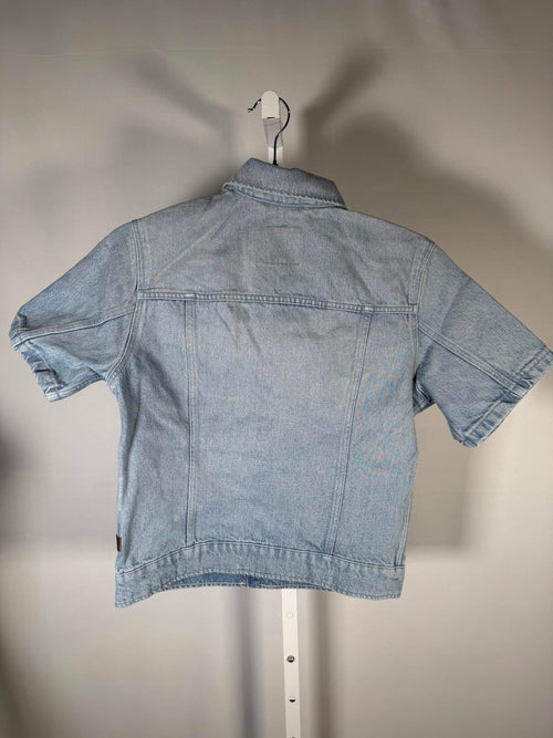 NWT G-Star RAW Arc Short Sleeve Denim Jacket Women’s XS Vintage Electric Blue