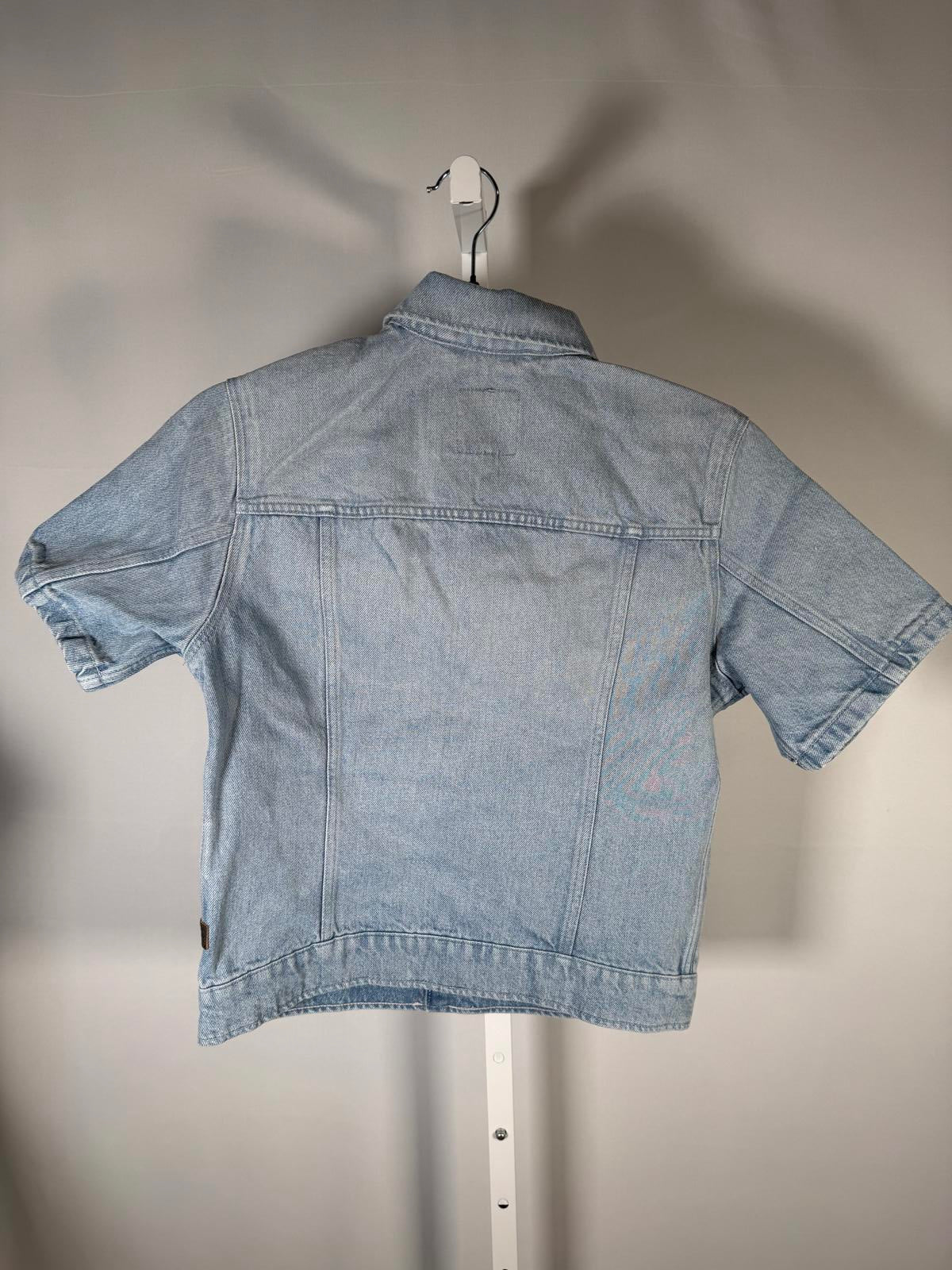 NWT G-Star RAW Arc Short Sleeve Denim Jacket Women’s Vintage Electric Blue - XS
