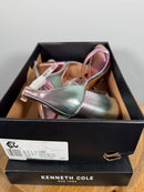 NWB Kenneth Cole New York Luisa Metallic Heel Sandals 8.5