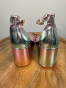 NWB Kenneth Cole New York Luisa Metallic Heel Sandals 8.5