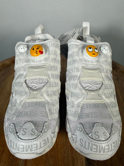 VETEMENTS x Reebok InstaPump Fury Emoji Sneakers White US 4 EU 34.5 NWB