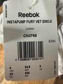 VETEMENTS x Reebok InstaPump Fury Emoji Sneakers White US 4 EU 34.5 NWB