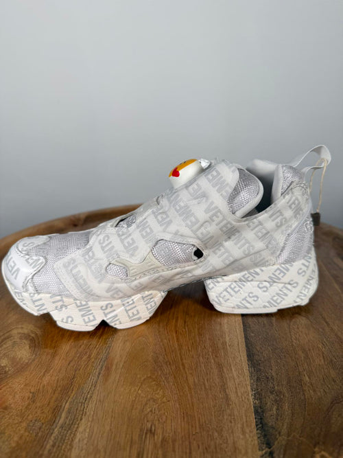 VETEMENTS x Reebok InstaPump Fury Emoji Sneakers White US 4 EU 34.5 NWB