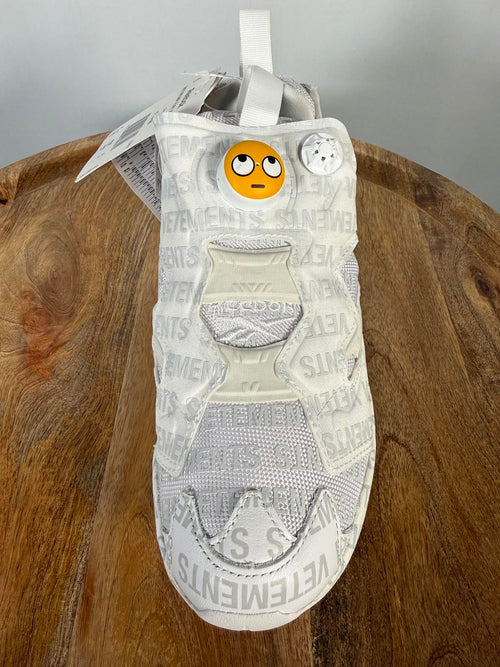 VETEMENTS x Reebok InstaPump Fury Emoji Sneakers White US 4 EU 34.5 NWB