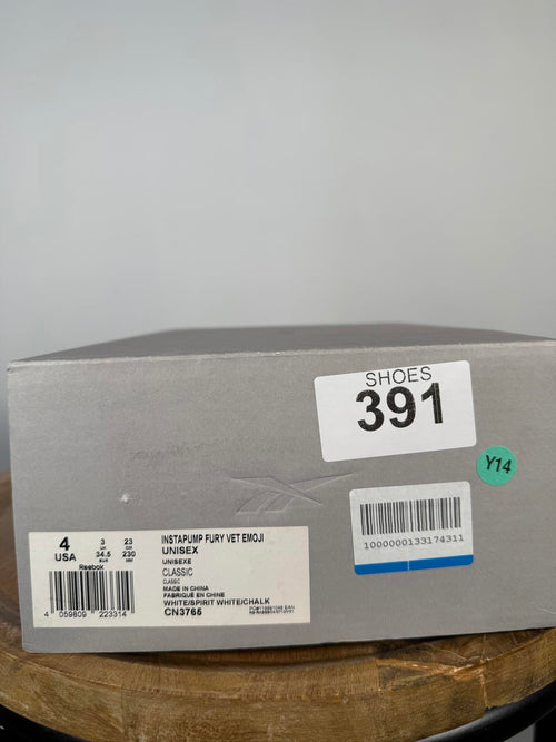 VETEMENTS x Reebok InstaPump Fury Emoji Sneakers White US 4 EU 34.5 NWB