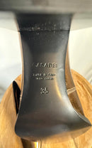 Casadei Metallic Bronze Pointed-Toe Block Heel Loafers EU 35 (US 5) NWB