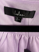 NWT Lulus Lavender Peplum Crop Top Puff Sleeve Size Large
