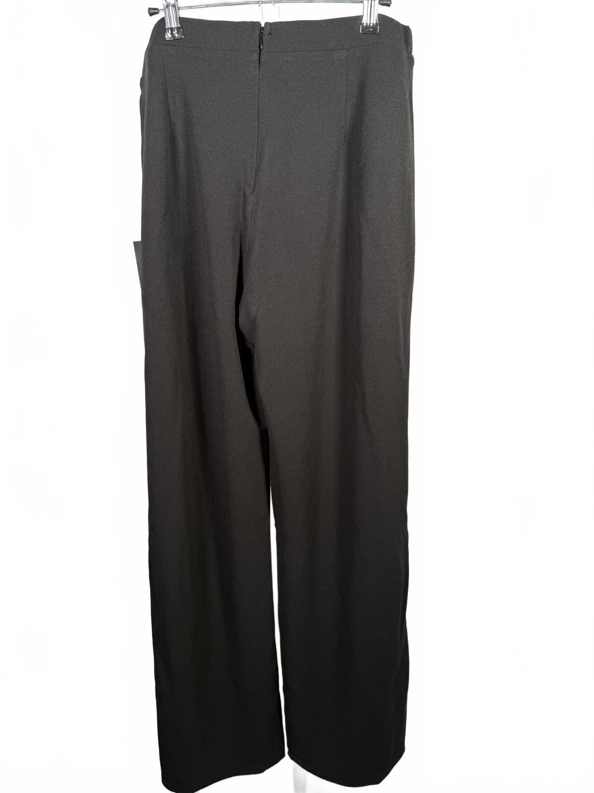 NWT Lulus Kick It Black High Waisted Trouser Pants Size XL