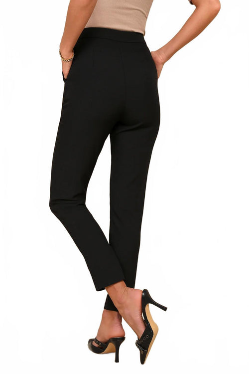 NWT Lulus Kick It Black High Waisted Trouser Pants Size XL