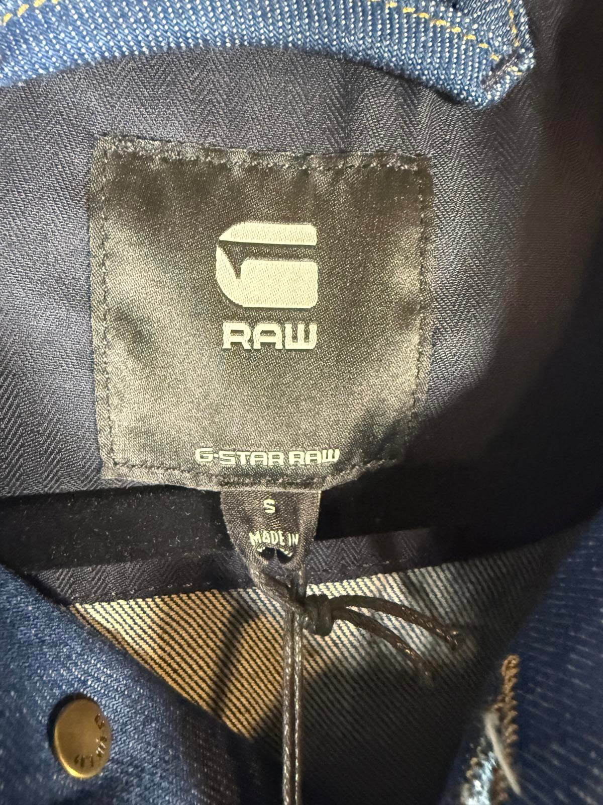 NWT G-Star RAW Frayed-Edge Cropped Denim Jacket Raw Denim Women’s Size Small