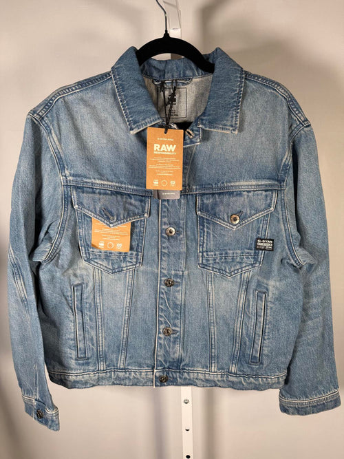 NWT G-Star RAW Oversized Denim Jacket Women’s Sun Faded Air Force Blue Size S
