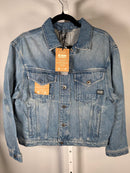 NWT G-Star RAW Oversized Denim Jacket Womens Sun Faded Air Force Blue Size Small