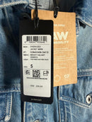 NWT G-Star RAW Oversized Denim Jacket Womens Sun Faded Air Force Blue Size Small