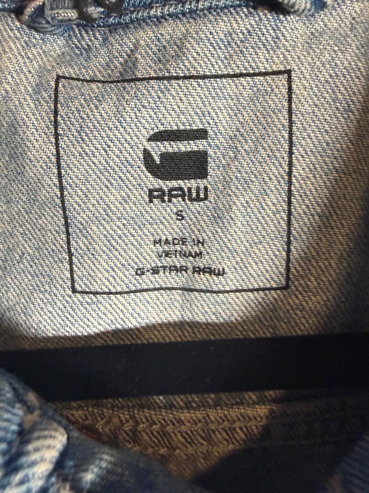 NWT G-Star RAW Oversized Denim Jacket Women’s Sun Faded Air Force Blue Size S