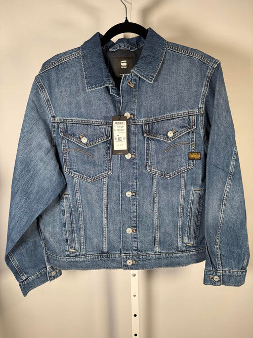 NWT G-Star RAW Women’s Relaxed Denim Jacket Faded Cliffside Blue Size Medium
