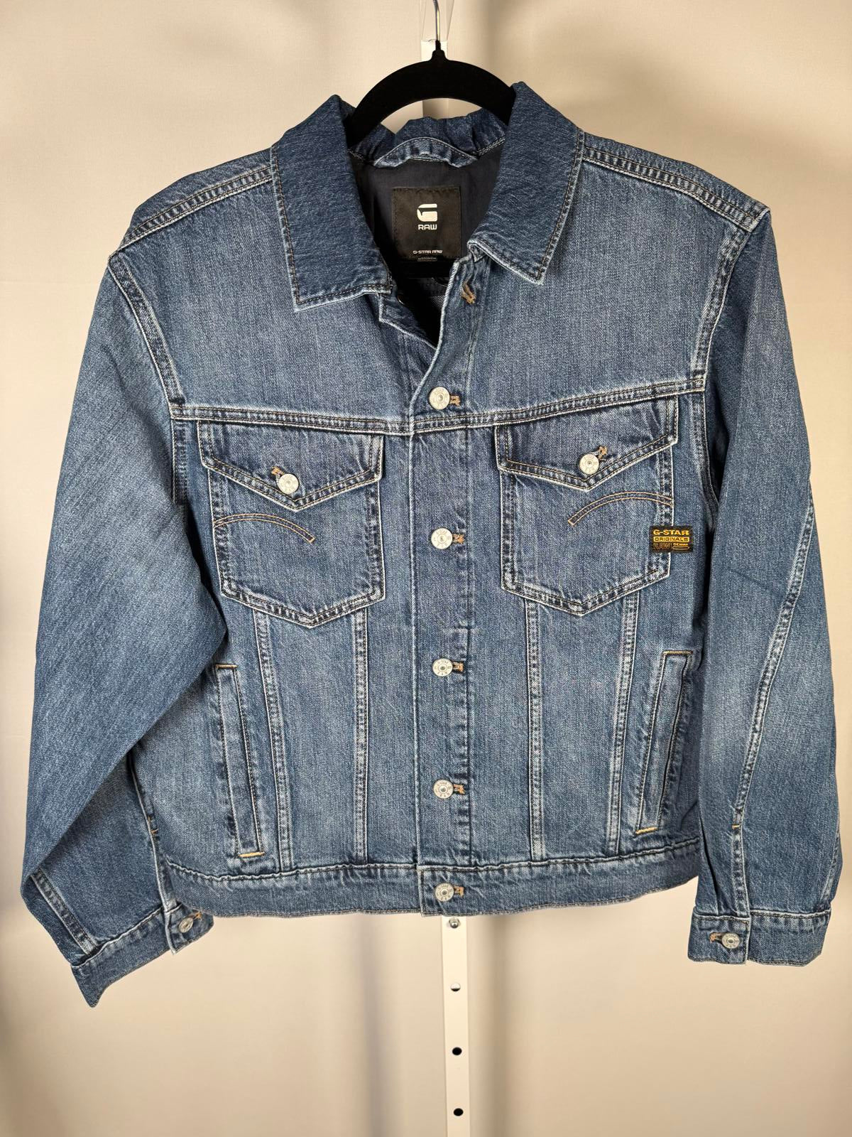 NWT G-Star RAW Women’s Relaxed Denim Jacket Faded Cliffside Blue Size Medium