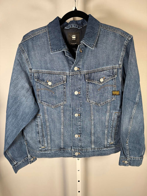 NWT G-Star RAW Women’s Relaxed Denim Jacket Faded Cliffside Blue Size Medium