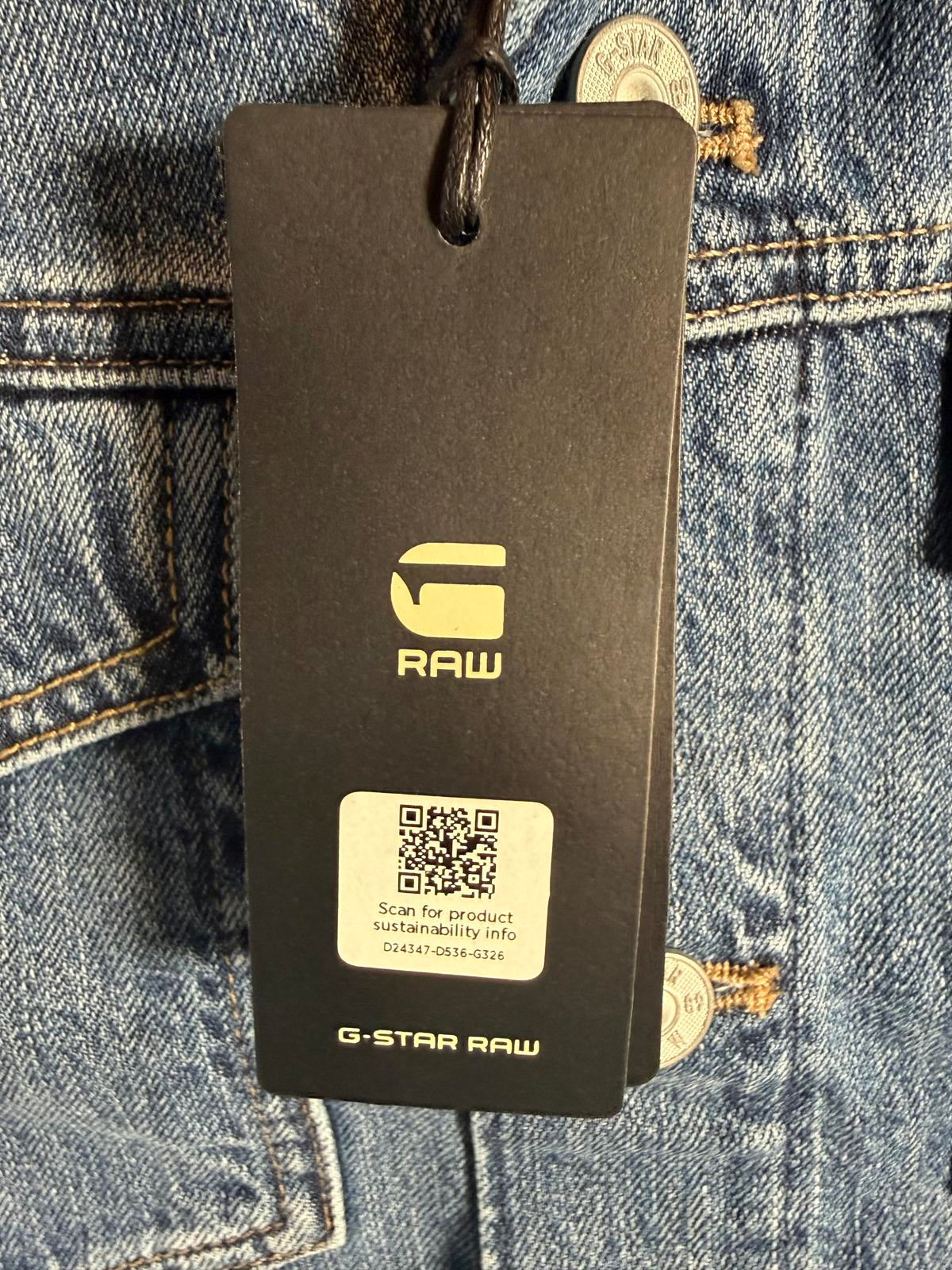 NWT G-Star RAW Women’s Relaxed Denim Jacket Faded Cliffside Blue Size Medium