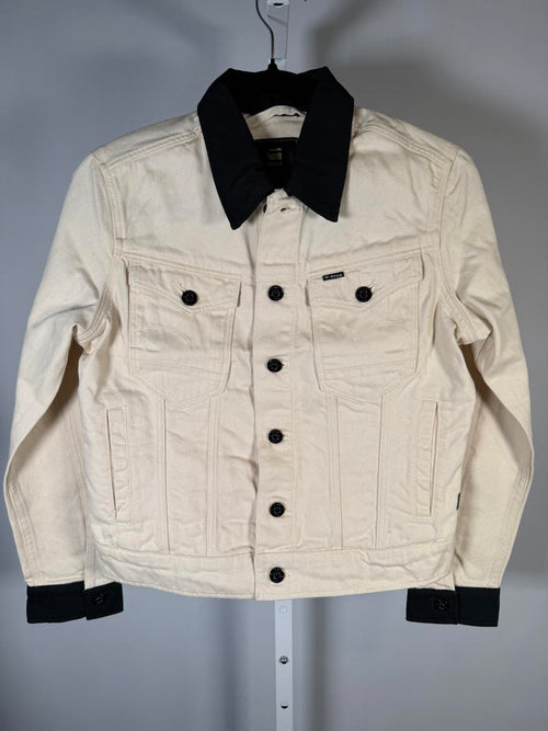 NWT G-Star RAW Arc 3D Denim Jacket Women’s Ecru Raw Denim Size XS