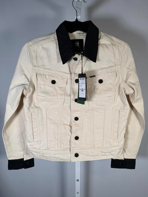 NWT G-Star RAW Arc 3D Denim Jacket PM Women’s Ecru Raw Denim Size XS