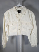 NWT G-Star RAW Women’s Cropped Wander Denim Jacket Chalk White Size Small