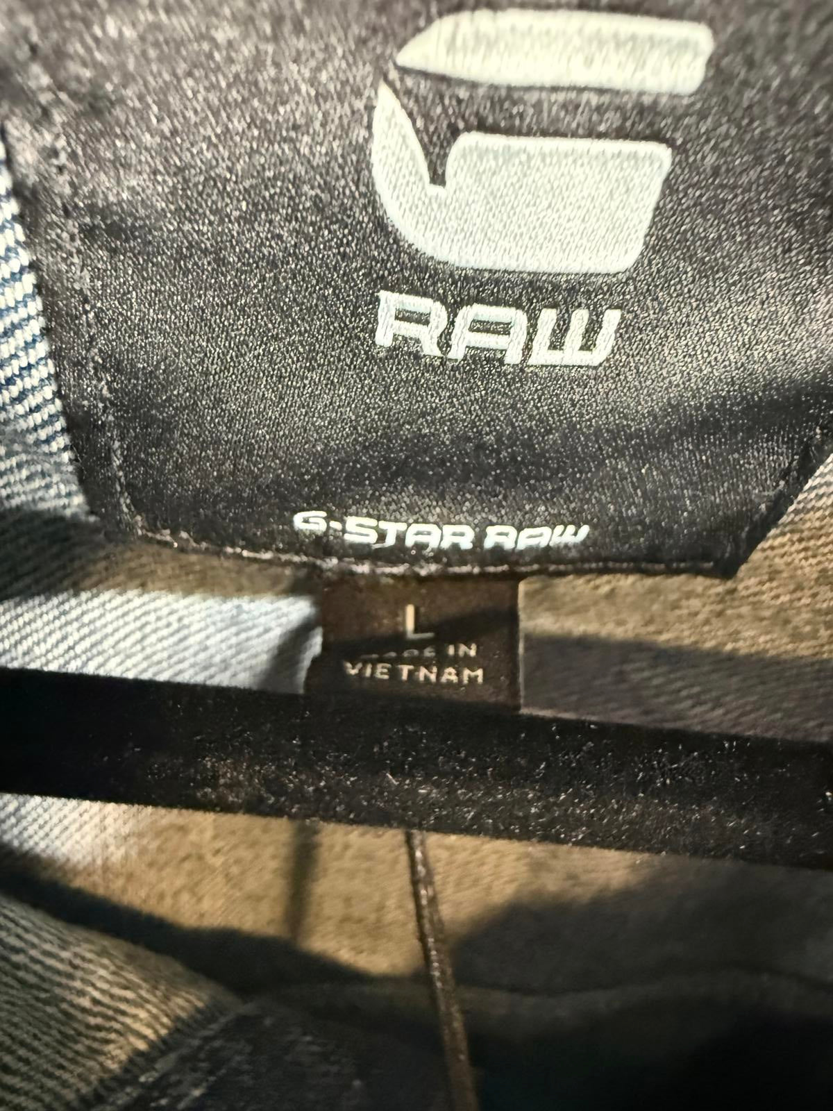 NWT G-Star RAW Women’s Oversized Western Denim Jacket Sun Faded Blue Size Large