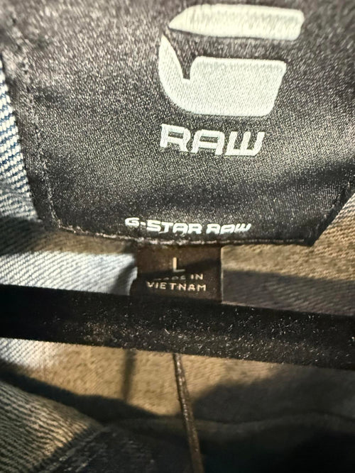 NWT G-Star RAW Women’s Oversized Western Denim Jacket Sun Faded Blue Size Large