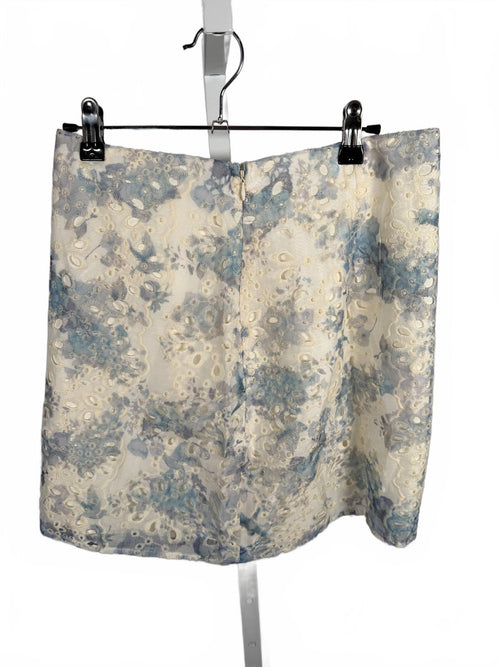 NWT Lulus Positively Beloved Ivory Floral Embroidered Mini Skirt XL