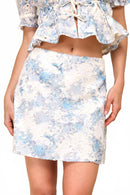 NWT Lulus Positively Beloved Ivory Floral Embroidered Mini Skirt XL