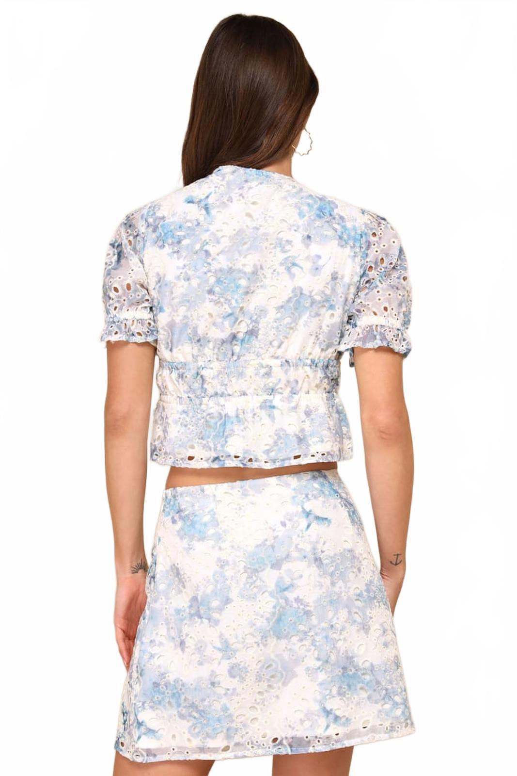 NWT Lulus Positively Beloved Ivory Floral Embroidered Mini Skirt XL