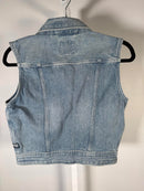 NWT G-Star RAW Women’s Slim Kir Denim Vest Sun Faded Air Force Blue Size XS
