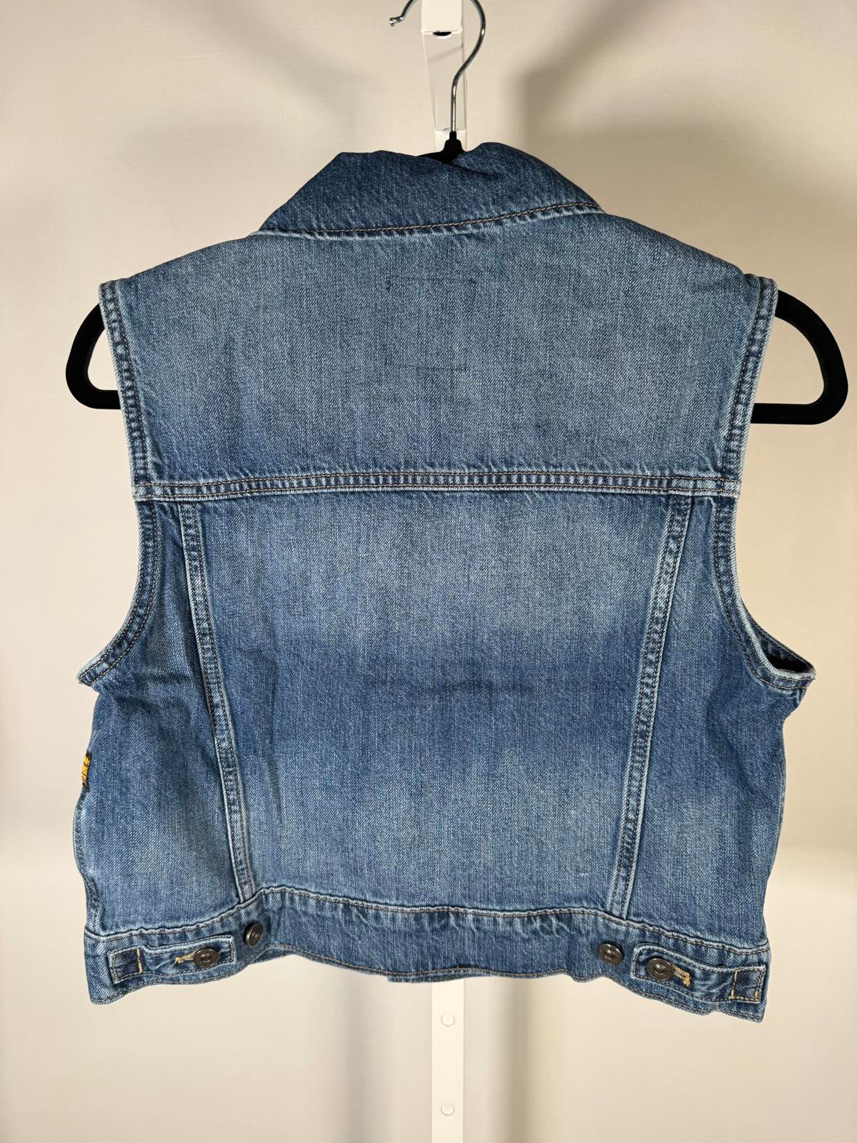 NWT G-Star RAW Women’s Shrunken Denim Vest Faded Cliffside Blue - Size Small