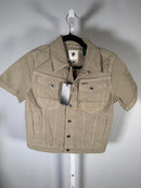 NWT G-Star RAW Arc Jacket Women’s Short Sleeve Stretch Canvas Beige - Size XS