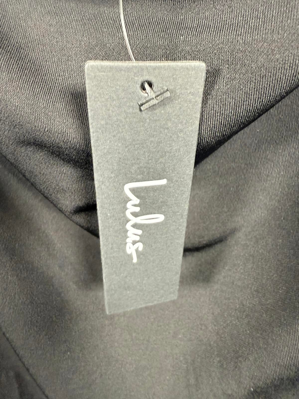 NWT Lulus Black Strapless Rosette Bodycon Mini Dress XL