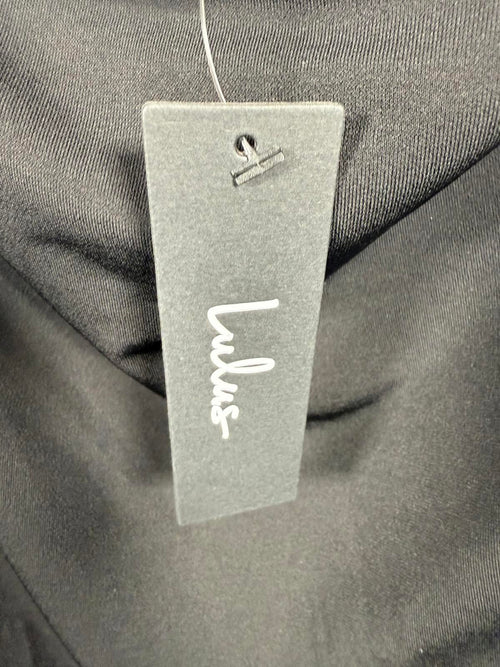 NWT Lulus Black Strapless Rosette Bodycon Mini Dress XL