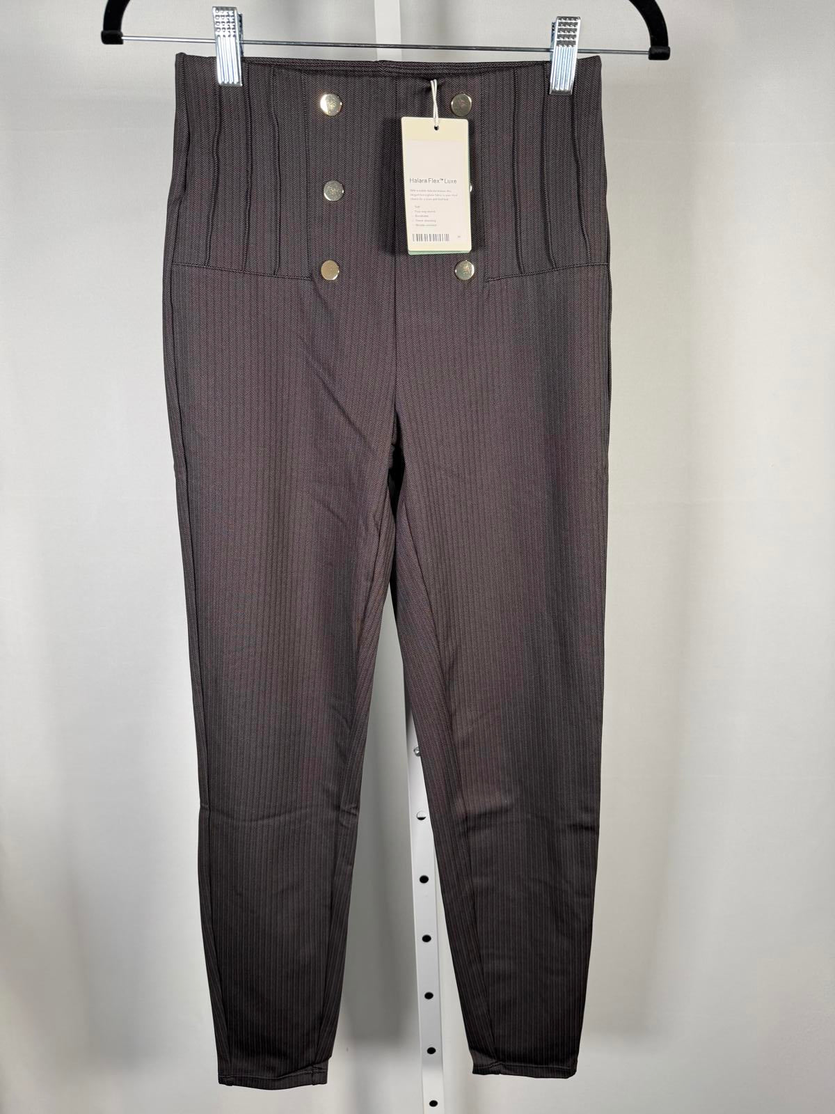 NWT Halara High Waisted Tummy Control Herringbone Charcoal Leggings Size XS 7/8