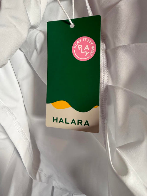 NWT Halara Pleated Skort 2-in-1 Buckle Detail White Tennis Golf Size XL